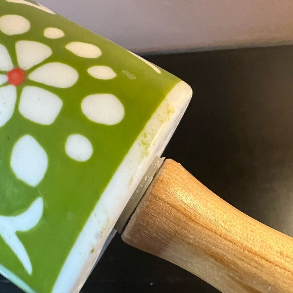 Anthropologie folk art ceramic rolling pin - Picture 3 of 7